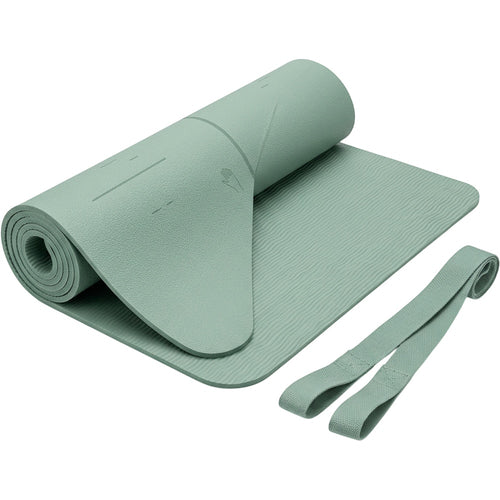 Wvkmbn Dual Texture TPE Alignment Yoga Mat Mist Green - Product view