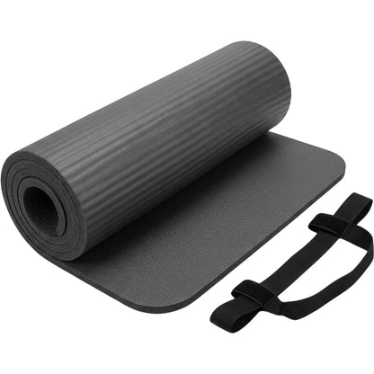 Wvkmbn Extra Thick NBR Comfort Yoga Mat Graphite - Product view